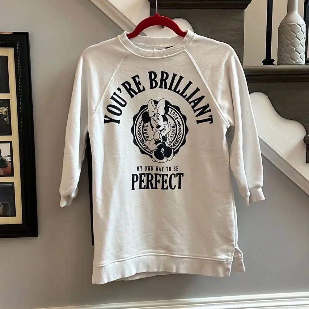 Zara X Disney Minnie Mouse Sweatshirt sz 9